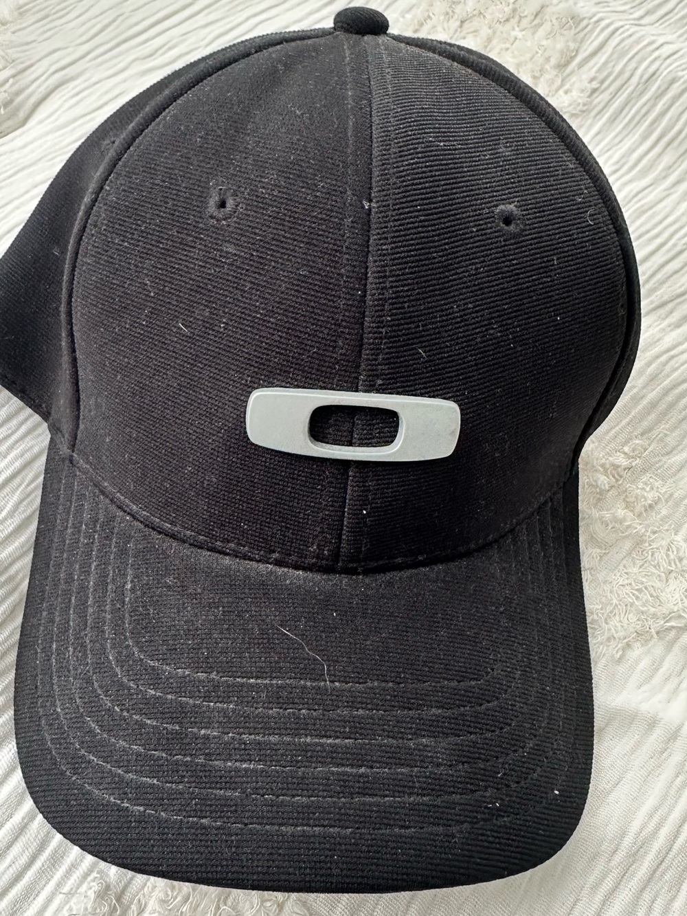 Oakley Black Baseball Cap with Silver Logo